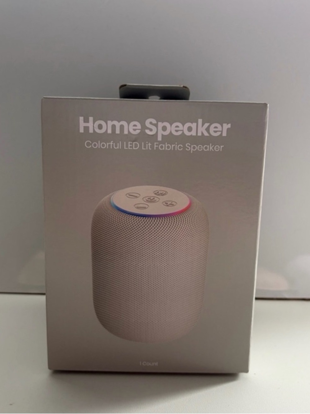 Bluetooth Portable Speaker LED Light Wireless Fabric Speaker 10W White